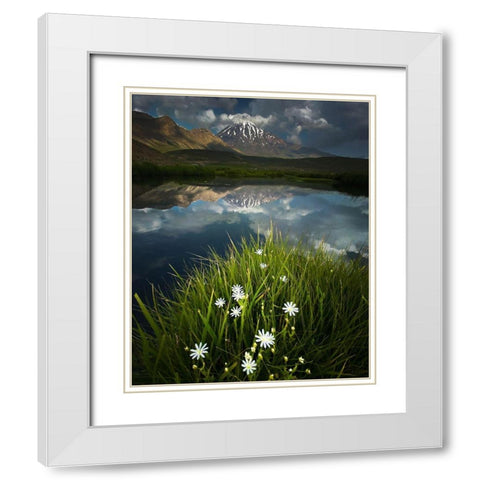 Summer Theme In Alborz Heights White Modern Wood Framed Art Print with Double Matting by Behzad, Majid
