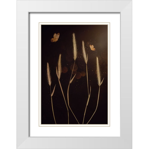 When It Is Dark White Modern Wood Framed Art Print with Double Matting by Kiral, Cicek