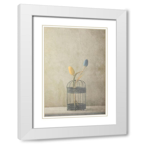 But Together... White Modern Wood Framed Art Print with Double Matting by Devos, Delphine