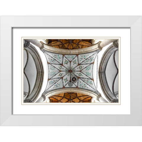 Haarlem White Modern Wood Framed Art Print with Double Matting by Marylou