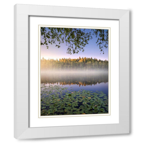 Calm Summer Night White Modern Wood Framed Art Print with Double Matting by Lindsten, Christian