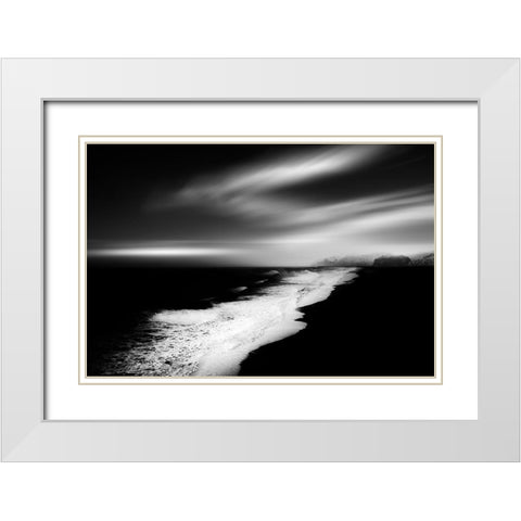 Baw Iceland White Modern Wood Framed Art Print with Double Matting by Edmondyuen