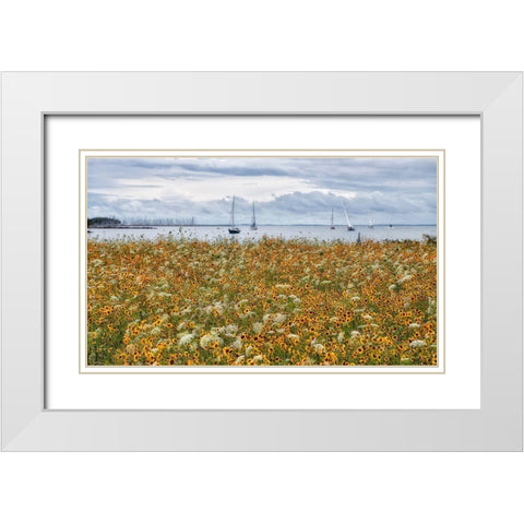 Untitled White Modern Wood Framed Art Print with Double Matting by Hansen, Kurt