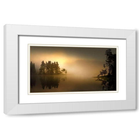 Untitled White Modern Wood Framed Art Print with Double Matting by Tanev, Todor