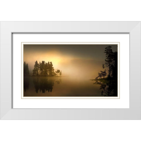 Untitled White Modern Wood Framed Art Print with Double Matting by Tanev, Todor