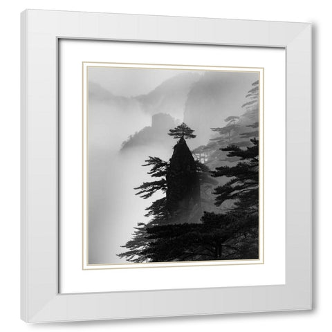 Standing Alone White Modern Wood Framed Art Print with Double Matting by Dai, Wei
