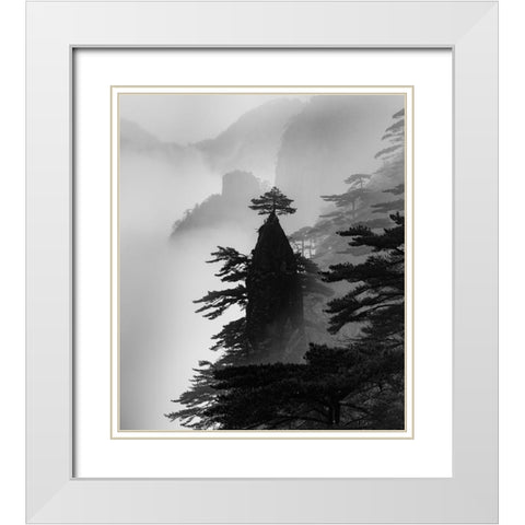 Standing Alone White Modern Wood Framed Art Print with Double Matting by Dai, Wei