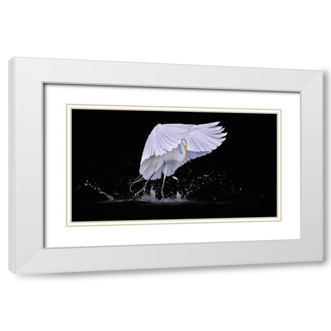 I See You White Modern Wood Framed Art Print with Double Matting by Zhao, Qing