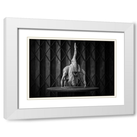 The Urbex Stage White Modern Wood Framed Art Print with Double Matting by Stalmans, Luc