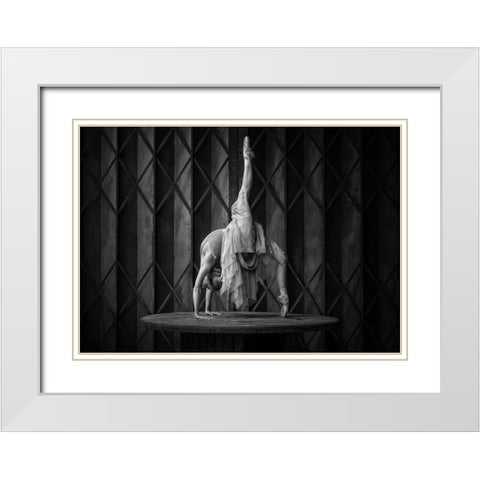 The Urbex Stage White Modern Wood Framed Art Print with Double Matting by Stalmans, Luc