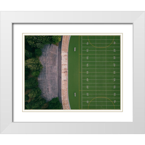 Velodrome White Modern Wood Framed Art Print with Double Matting by Carlos_Grury_Santos