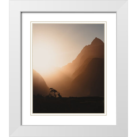 Rage, Rage Against The Dying Of The Light. White Modern Wood Framed Art Print with Double Matting by Regius Polgar, Zoltan