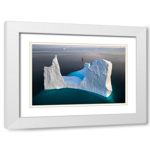 Greenland White Modern Wood Framed Art Print with Double Matting by Macua, Gerald