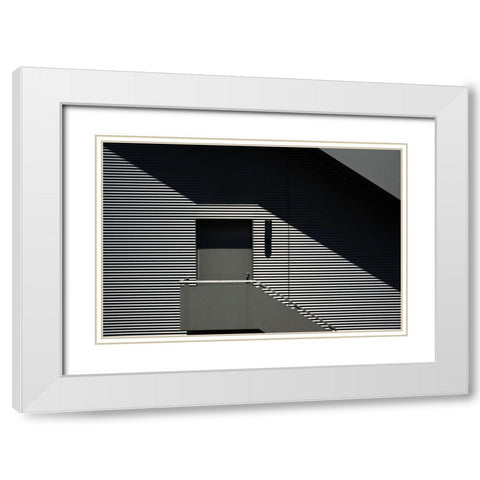 Screens White Modern Wood Framed Art Print with Double Matting by Marcel, Streiff