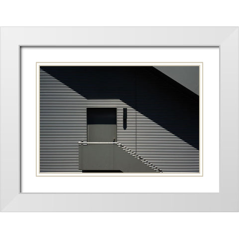 Screens White Modern Wood Framed Art Print with Double Matting by Marcel, Streiff
