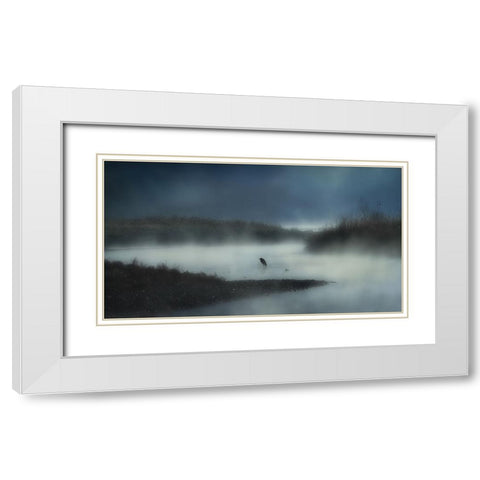 In The River Fog White Modern Wood Framed Art Print with Double Matting by Yamashita, Takafumi