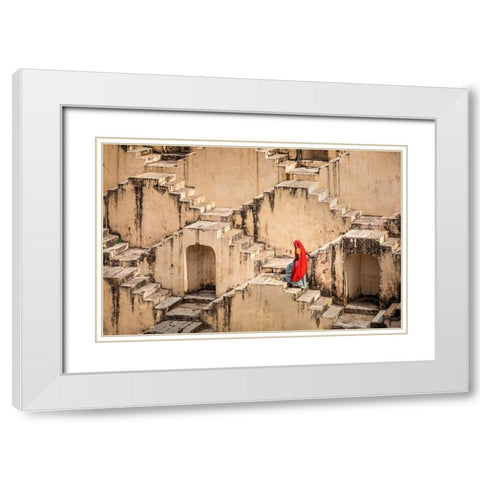 The Tale Of A Well White Modern Wood Framed Art Print with Double Matting by Yu Wu, Irene