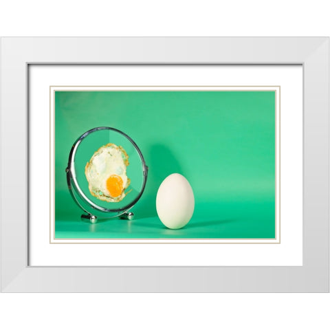 Alter Ego I White Modern Wood Framed Art Print with Double Matting by von Diepenbroek, Christine