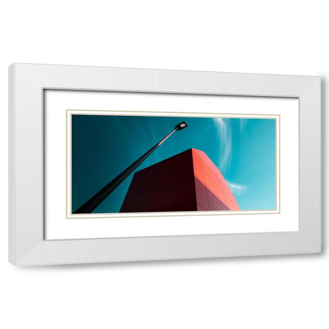 ... Red White Modern Wood Framed Art Print with Double Matting by Vollrath, Jorg