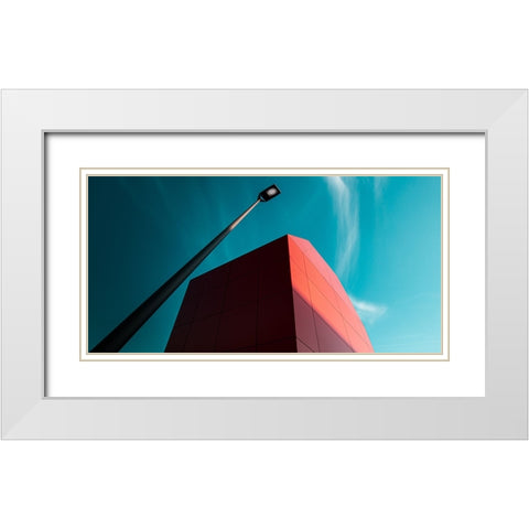 ... Red White Modern Wood Framed Art Print with Double Matting by Vollrath, Jorg