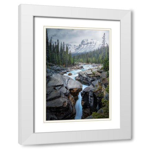 Mistaya White Modern Wood Framed Art Print with Double Matting by Gamito, Clara