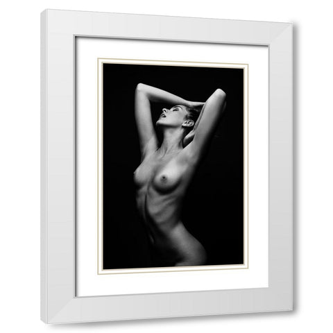Sensual Beauty [Romana U] White Modern Wood Framed Art Print with Double Matting by Krystynek MQEP, Martin