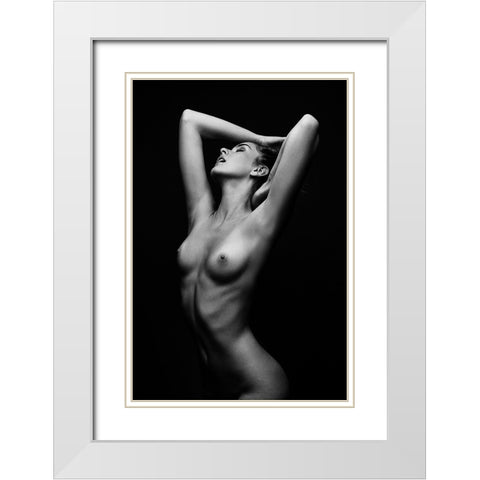 Sensual Beauty [Romana U] White Modern Wood Framed Art Print with Double Matting by Krystynek MQEP, Martin