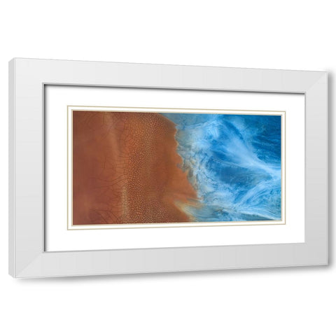 Clash White Modern Wood Framed Art Print with Double Matting by Xu, Mei
