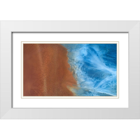 Clash White Modern Wood Framed Art Print with Double Matting by Xu, Mei