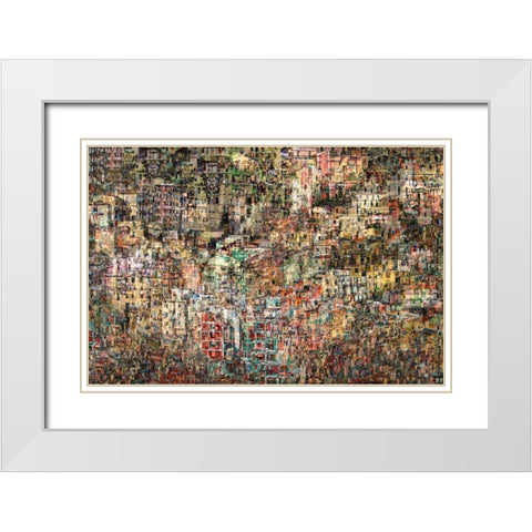 Riomaggiore White Modern Wood Framed Art Print with Double Matting by Hawerkamp, Hans-Wolfgang