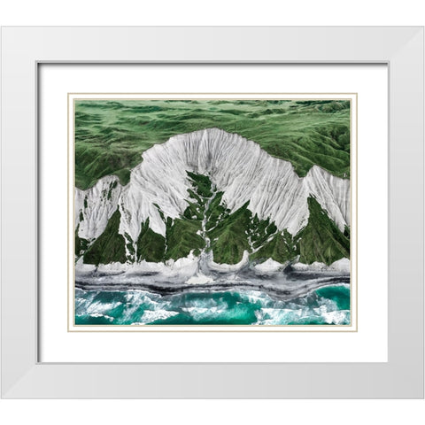 Sakhalin White Modern Wood Framed Art Print with Double Matting by Dydkovskiy, Igor