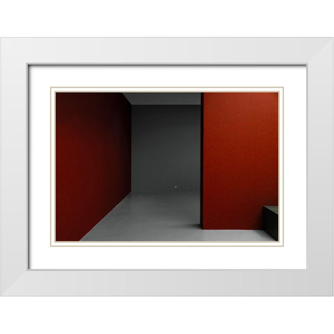 Empty Spaces White Modern Wood Framed Art Print with Double Matting by Schuster, Inge
