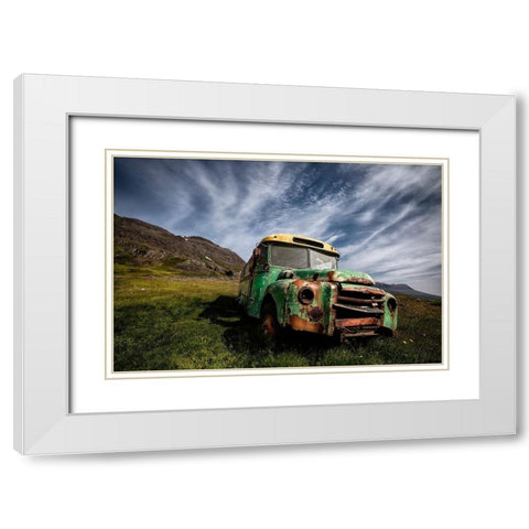 Old Green White Modern Wood Framed Art Print with Double Matting by H. Ingibergsson, Torsteinn