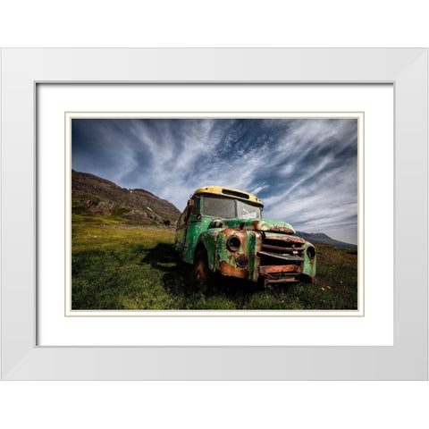 Old Green White Modern Wood Framed Art Print with Double Matting by H. Ingibergsson, Torsteinn