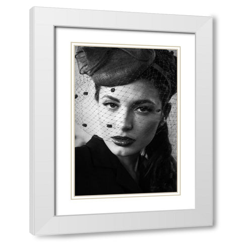 Untitled White Modern Wood Framed Art Print with Double Matting by Skip, Anthony
