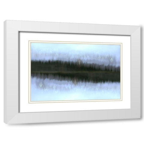 Moody Autumn White Modern Wood Framed Art Print with Double Matting by Sillen, Christina