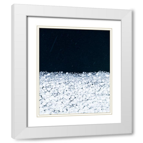Ice White Modern Wood Framed Art Print with Double Matting by Ziomek, Witold