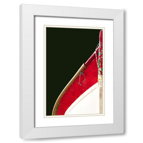 Boat - Xlvi White Modern Wood Framed Art Print with Double Matting by Wood, Carlos