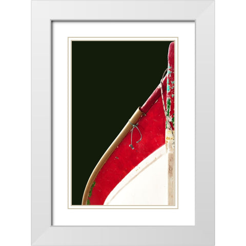Boat - Xlvi White Modern Wood Framed Art Print with Double Matting by Wood, Carlos