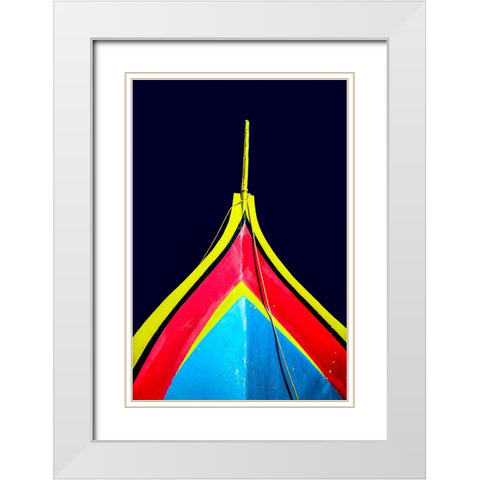 Boat - Xlviii White Modern Wood Framed Art Print with Double Matting by Wood, Carlos