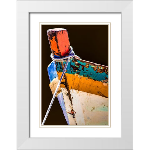 Boat - Xlix White Modern Wood Framed Art Print with Double Matting by Wood, Carlos
