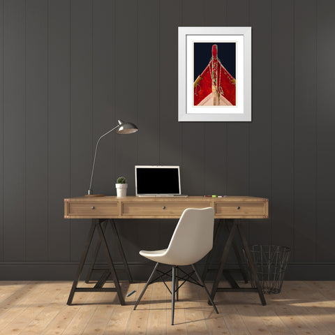 Boat - Liii White Modern Wood Framed Art Print with Double Matting by Wood, Carlos