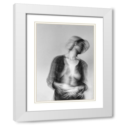 Escape White Modern Wood Framed Art Print with Double Matting by Petrica, Cristina