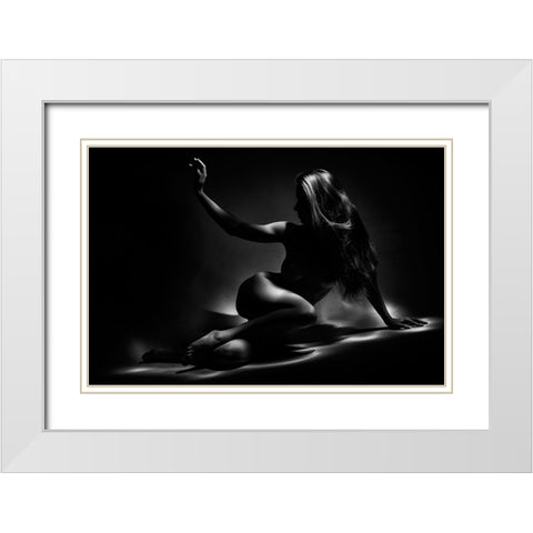 Rem_7803 White Modern Wood Framed Art Print with Double Matting by Apshenieks, Andris