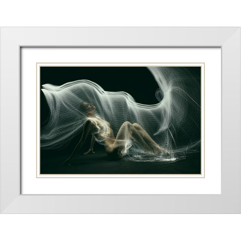 Rem_0090 White Modern Wood Framed Art Print with Double Matting by Apshenieks, Andris