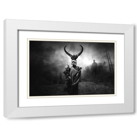 The Life Of The Mother Surma White Modern Wood Framed Art Print with Double Matting by Yosifov, Svetlin