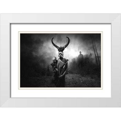 The Life Of The Mother Surma White Modern Wood Framed Art Print with Double Matting by Yosifov, Svetlin