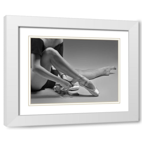 Untitled White Modern Wood Framed Art Print with Double Matting by Li, Rob