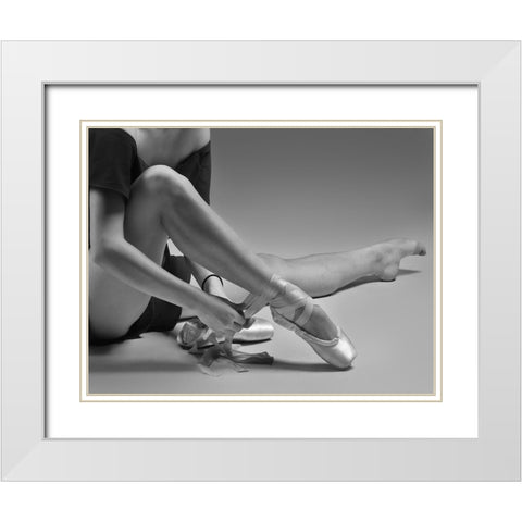 Untitled White Modern Wood Framed Art Print with Double Matting by Li, Rob