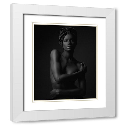 Ebano White Modern Wood Framed Art Print with Double Matting by Diaz, Anderson